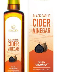 Homtiem Black Garlic Cider Vinegar - Naturally Fermented, Gluten Free, 350ml