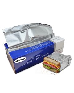 PreCut Aluminum Foil Sheets Foil Pop Up Sheets 12x12 Inches Box of 500 Sheets 1