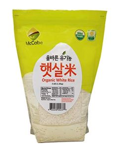 McCabe Organic White Rice Rich in Fibers Minerals USDA Certified Organic and CCOF Certified Product of USA 3 Lbs