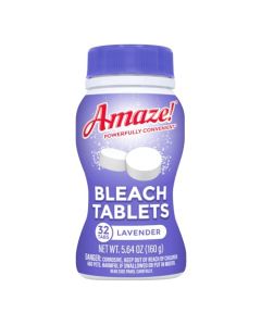 AMAZE Ultra Concentrated Bleach Tablets 32 tablets Lavender Scent for Laundry Toilet and Multipurpose Home Cleaning No Splash Liquid Bleach Alternative