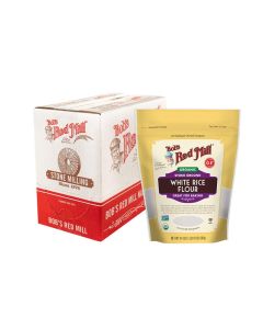 Bobs Red Mill Organic White Rice Flour 24oz Pack of 4 Non GMO Vegan Kosher