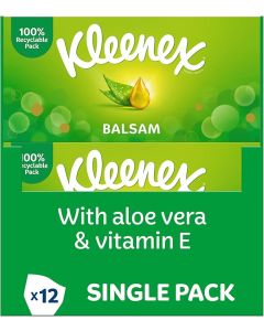 Kleenex Balsam Facial Tissues Pack of 12 Tissue Boxes