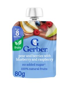 Pear Berries With Blueberry Raspberry Puree Pouch