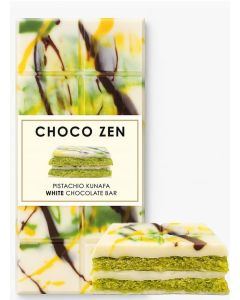 Choco Zen Premium Pistachio Kunafa White Chocolate Bar 190g