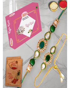 AWANI TRENDS Rakhi Set for Bhaiya and Bhabhi. Rakhi for Bhaiya Bhabhi With Kaju Katli Gift Pack
