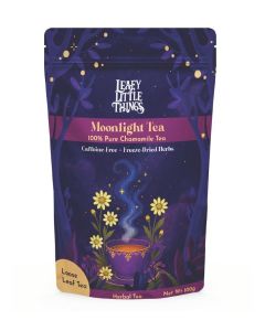 Moonlight Chamomile Tea / Herbal Loose Leaf Tea / 100% Pure Freeze-Dried Chamomile Flowers / Stress Relief & Sleep Support Tea / Caffeine Free / No Added Sugar Tisane / 100g / 50 Cups