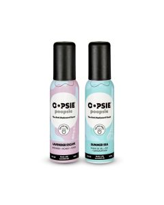 Oopsie Poopsie Pre GO toilet spray discreet portable original Prepoo spray to use on the go Assorted scents Lavender ScapeSummer Sea Toilet Odor Eliminator 2oz bottle Gift Set 2 pack