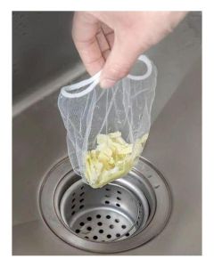 100 Sink Strainer Mesh Bags for Sink Drain Strainer,Anti-Clogging Disposable Drain Covers Net Filter Sink Trash Catcher Bags for Collecting Kitchen Food Waste Leftover