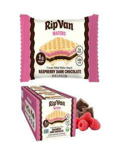 Rip Van Wafels Raspberry & Dark Chocolate Cookies - Healthy Snacks - Non-GMO Keto Cookies - Keto Snacks - Low Carb, Low Sugar Snack