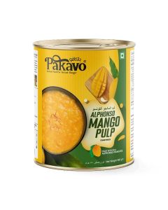 Alphonso Mango Pulp 850g - Premium Quality, No Added Preservatives, Thick, Rich & Aromatic