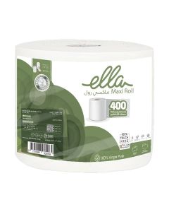 Maxi Roll 400 Sheets Big Roll 2 Ply,/ Soft & Absorbent Paper Towel Roll for Kitchen, Cleaning & Everyday Household Use
