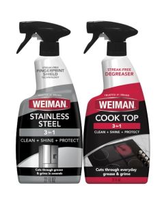 Weiman Stovetop Cleaner Stainless Steel Cleaner 22 Ounce Daily Appliance Kitchen Cleaning Kit