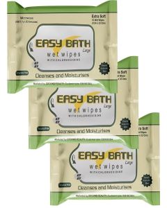 PEPL Easy Bath Body wet wipes Doctors Choice Real Care for Adults Patients Women Elders Men / Travel Pack Face Cleaning Clinics Home Care Large Size 1 Pack Easy Eco Bath Wet Wipes
