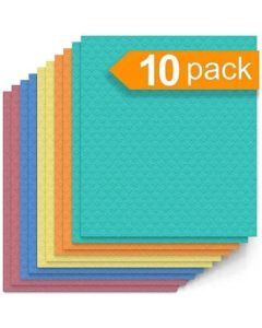 Shopfleet Wet n Wipe Multipurpose Sponge Wipe 10 Pcs Pack Multicolor
