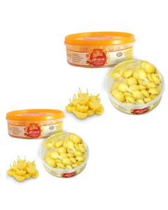 CraftVatika Readymade Diya Ghee Batti Pure Cow Ghee Cotton Wicks for Poojan Diwali Decoration Handmade Wax Free Diya for Puja 100 Pcs