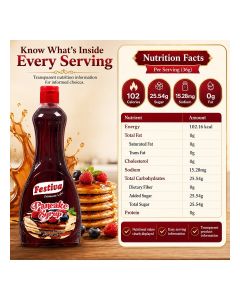 Pancake Syrup 710g - Sweet Dessert Topping Syrup for Pancakes, Waffles, Ice Cream and Breakfast Snacks - Smooth Drizzle Syrup