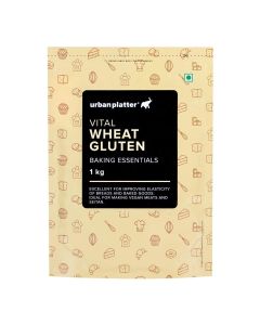 Vital Wheat Gluten, 1Kg (High-Protein Baking Essential / Key Ingredient for Seitan / Adds Elasticity & Structure / Ideal for Breads)