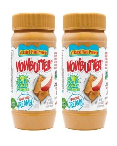 WOWBUTTER Natural Peanut Free Creamy 1.1lb Jars, 1 Count, (Pack of 2)