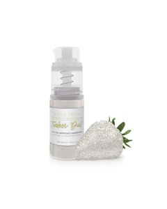 Bakell White Tinker Dust 4g 1x Mini Spray Pump Edible Glitter for Food Desserts and Baked goods