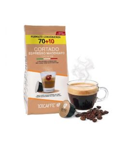 Cortado Coffee Capsules for Dolce Gusto Machines, 80 Capsules, Arabica & Robusta