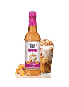 Jordans Skinny Mixes Sugar Free Coffee Syrup Salted Caramel Coffee Flavoring Syrup Zero Calorie Drink Mix Lattes Baking Protein Shake or Cocktail Dairy Gluten Free Kosher 254 Fl Oz