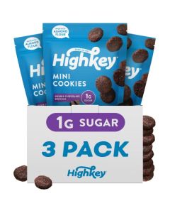 HighKey Low Carb Keto Brownie Bites Keto Snack Low Carb Snack Sugar Free Chocolate Protein Cookies Sugar Free Snacks Gluten Free Snack Keto Friendly Food Healthy Snacks Keto Dessert Diet Snacks 3pk