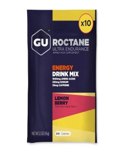 GU Energy Roctane Ultra Endurance Energy Drink Mix, 10 Single-Serving Packets, Lemon Berry