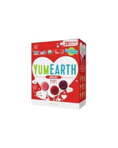 YumEarth Organic Valentines Candy Lollipops Variety 28 Count Box Allergy Friendly Top 9 Free No Artificial Dyes Non GMO Gluten Free Vegan Candy Snacks 28 Count Pack of 1 Lollipops