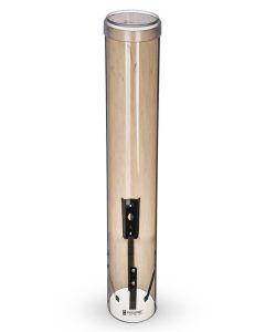 San Jamar Large Pull-Type Cup Dispenser 6-12 Oz. Flat Cups, 4.5 - 7 Oz Cone Cupz with Flip Cap for Restaurants, Home, and Office, Plastic, 16 Inches, Brown