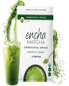 (Ceremonial-Grade (premium 1st harvest), 30g (30ml)) - Encha Organic Matcha (Ceremonial-grade, premium 1st harvest, 30g30ml)