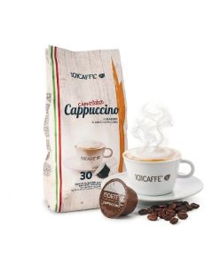 Cappuccino Coffee Capsules / Compatible with Dolce Gusto® Coffee Machines / Premium Cappuccino Blend / 30 Capsules Pack / Rich Espresso, Creamy Froth & Café-Style Coffee