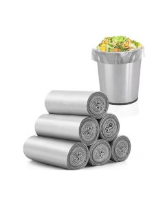 Garbage Bags 5 Roll 100 Pcs Trash Bags Plastic Disposable Bags Garbage Bags With Handles For Office, Kitchen, Bedroom Waste Portable Bags, Wastebasket Bags 45X50CM