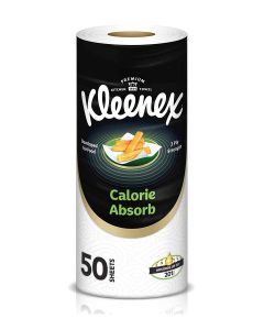Calorie Absorb Kitchen Tissue Paper Towel, 3 PLY, 1 Rolls x 50 Sheets, Food-Grade Strong Absorbent Kitchen Tissue
