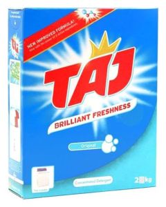 TAJ Detergent Powder 2KG – 2IN1 BLUE Laundry Washing Powder Deep Clean Stain Remover Fresh Clothes / ND21