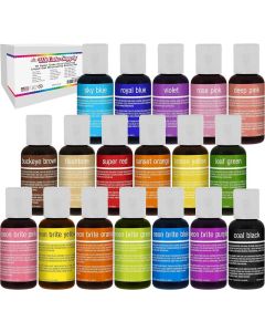 12 Color Liqua-Gel Paste Cake Coloring Set
