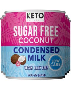 Keto Naturals Sugar Free Coconut Condensed Milk - 6 Pack, Vegan, Plant-Based, Low Carb