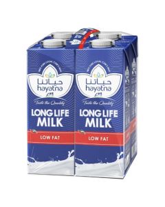 Hayatna UHT Low Fat Long Life Milk 1Lt x 4 x 3