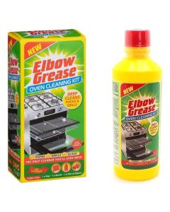 Elbow Grease Oven Cleaning Kit, Heavy Duty Deep Cleaner for Oven Racks, Grills & Glass, Easy to Use Fume Free Grease Removing Formula, Complete Kitchen Cleaning Set with Bag, Bottle & Gloves