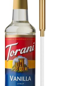 Torani Vanilla Coffee Syrup with Pump - 25.4 Fl Oz Bottle