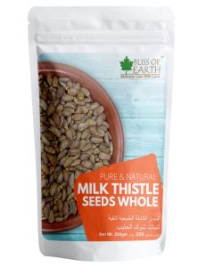 Bliss of Earth Milk Thistle Seeds Organic Super Food for Liver Cleansing Immunity Booster Milk thistle Tea 200gm