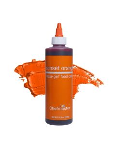 Chefmaster Sunset Orange LiquaGel Food Coloring Vibrant Color ProfessionalGrade Dye for Icing Frosting Fondant Baking Decorating FadeResistant EasytoUse Made in USA 105 oz