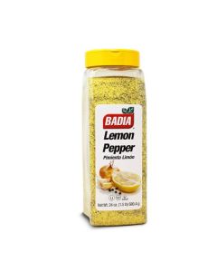 Badia Lemon Pepper Seasoning 24 oz Pepper Garlic Onion Zesty Citrus Blend for Chicken Seafood Vegetables
