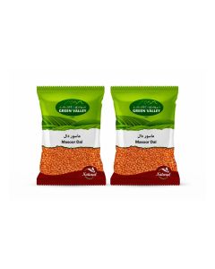 Green Valley Red Split Lentils (Masoor Dal) 1 kg x 2 Pack – Premium Quality Pulses (2 kg Total)