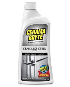 Cerama Bryte Stainless Steel Cleaner for Appliances StreakFree Shine and Protection for Refrigerators Dishwashers Ovens and Grills 16 Fluid Ounce 1 Pack No Spray Pump