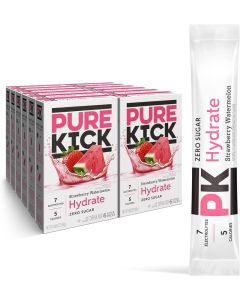 Pure Kick Hydration Singles To Go Drink Mix - Strawberry Watermelon Flavor, 72 Packets