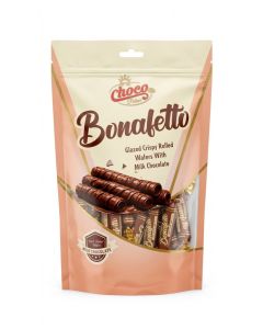 Choco Palace Bonafetto Glazed Crispy Rolled Wafers with Milk Chocolate Filling & Milk Chocolate Coating