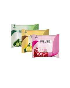 Premier Wet Tissue for Face (30 Sheets) / 10 Pulls per Pack, Set of 3 Assorted Wipes / Makeup Remover Wipes / Moisturizing for Skin / Perfect for Travel, Daily Use, and Quick Clean-ups on the Go