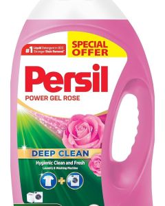 Persil Power Gel Liquid Laundry Detergent, Deep Clean Technology, Rose, 4.8L