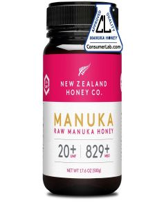NEW ZEALAND HONEY CO- Raw Manuka Honey Umf 20 Mgo 829, Umf Certified / 17.6Oz-1.1 Pound (Pack of 1)