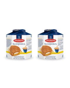 DAELMANS Stroopwafels Dutch Waffles Soft Toasted Honey Office Snack Kosher Dairy Authentic Made In Holland 8 Stroopwafels Per Box 1 Box 811oz Pack of 2